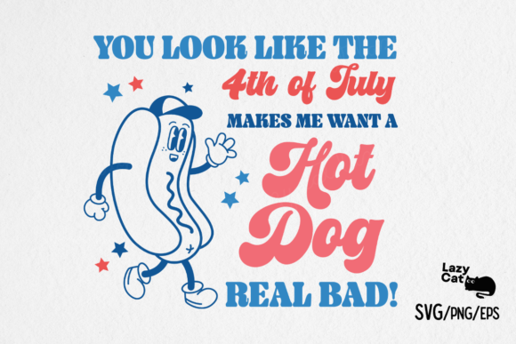 4th of July SVG Hot Dog
