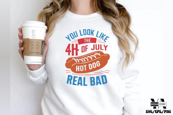 4th of July SVG Hot Dog Real Bad