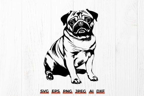 Adorable Pug SVG