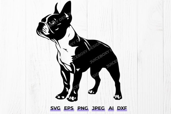 Boston Terrier Dog Silhouette Pet Svg
