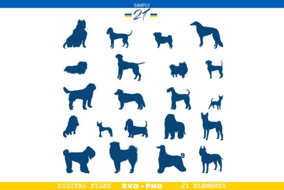 Dog Breed Silhouette Svg Bundle