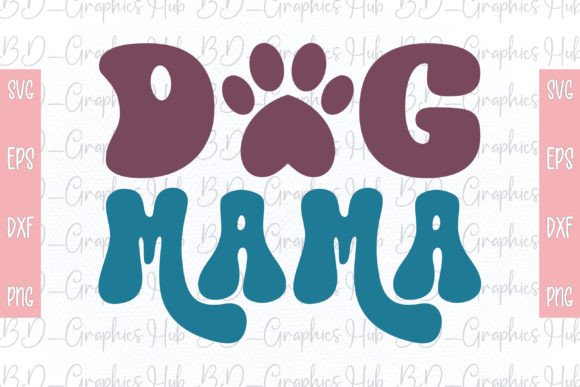 Dog Mama Retro SVG