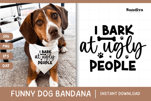 Funny Dog Bandana Quotes SVG 15