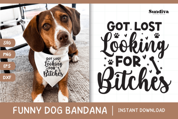 Funny Dog Bandana Quotes SVG 19