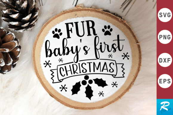 Fur Baby First Christmas SVG Design