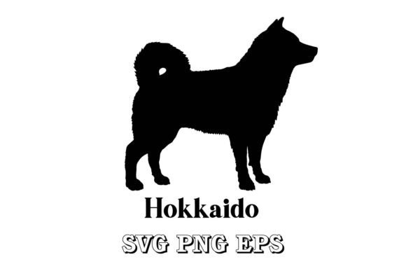 Hokkaido Dog Silhouette Breed Svg