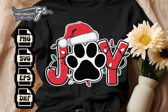 Joy Merry Xmas Dog Paws Lover SVG