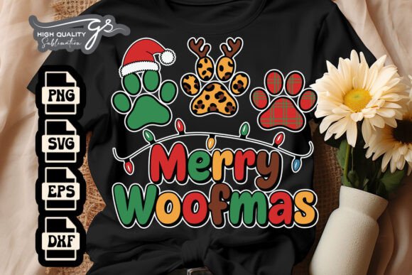 Merry Woofmas Dog Mama Xmas SVG
