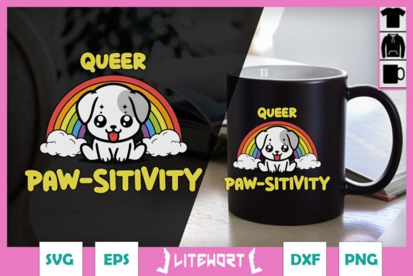 Paw-sitivity Cute Dog LGBT Puns SVG