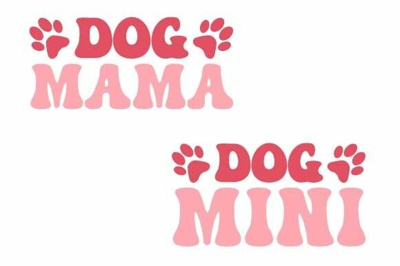 Retro Dog Mama Mini Svg T Shirt Design